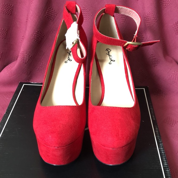 Qupid Shoes - 🛍️5/$20🛍️BNIB⭐️QUPID SHOES, RED, SIZE 6.